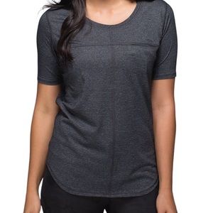 Lululemon Run Away Tee Heathered Black Size 6